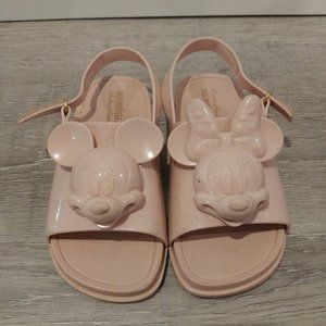 Mini Melissa Disney Minnie Mickey Beach Slides Sandals size US 10 EUR 27